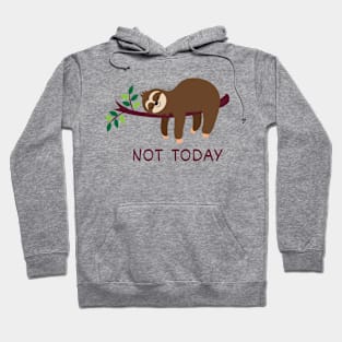 Not Today, lazy sloth Hoodie